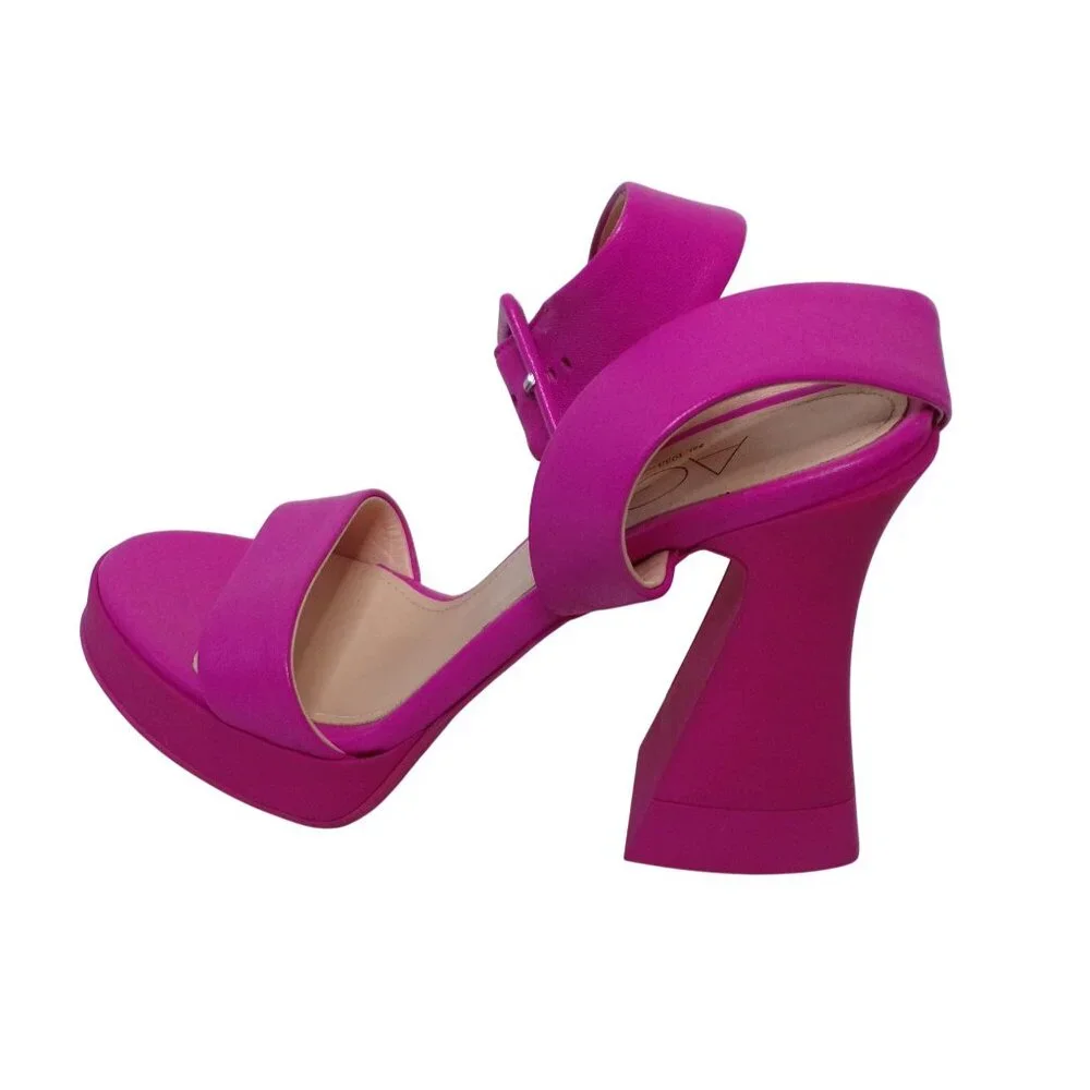 🆕 AGL Attilio Giusti Leombruni Janis Platform Sandal Shoes Leather Pink 6 - Picture 8 of 10